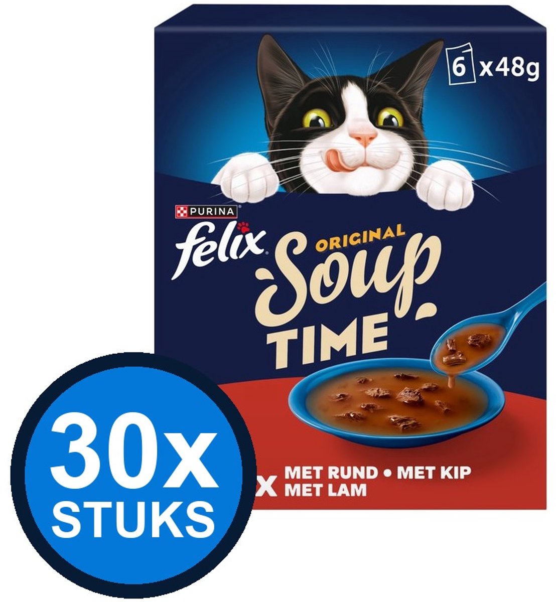 Felix Felix - Soup Countryside Selectie Multipack - Kattenvoer Natvoer - 288 g