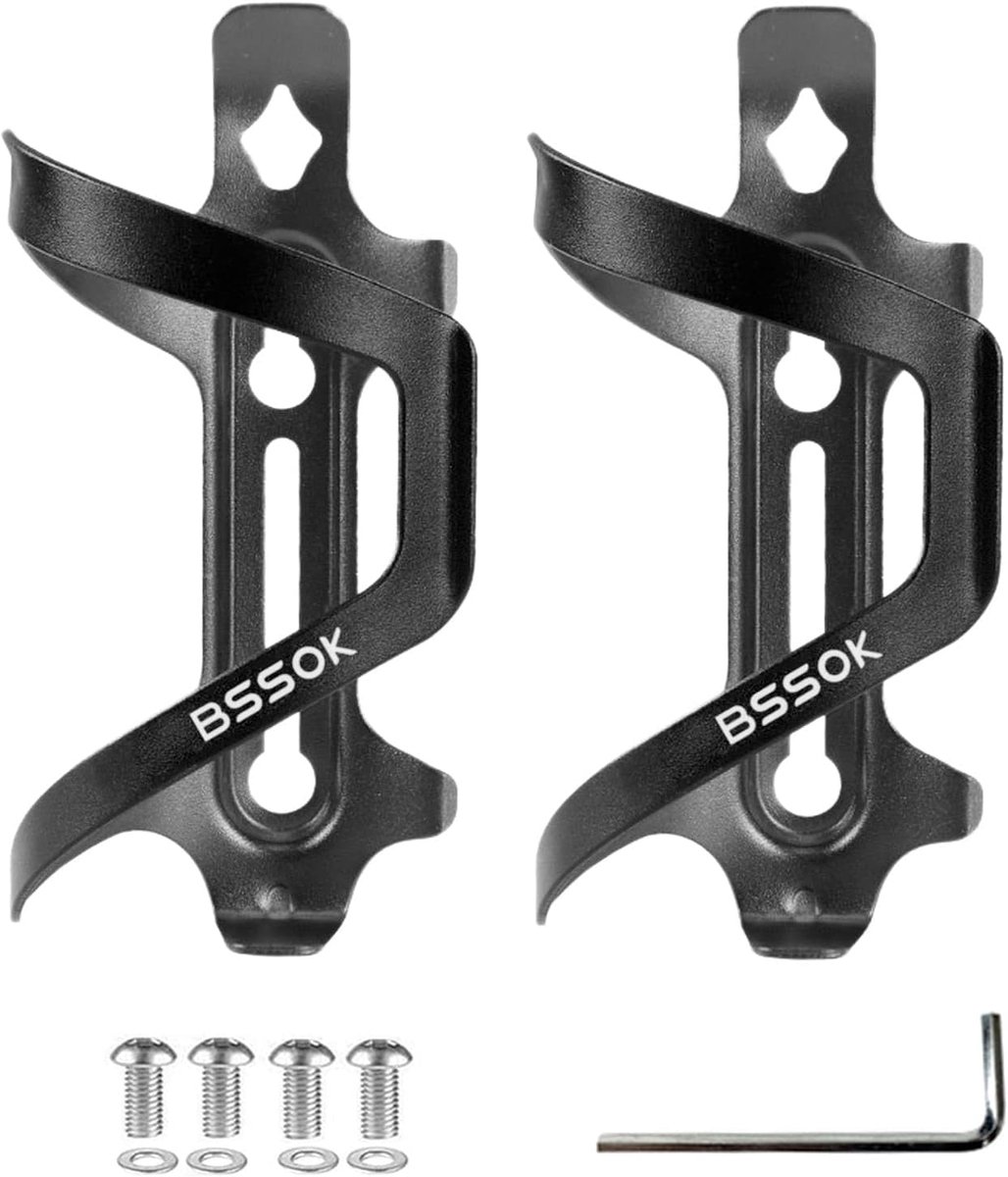 SnelShoppen - Fietsbidonhouder Zijdelings Aluminium Legering - Fiets Bidonhouder MTB/Racefiets - 2 Stuks Zwart - Robuust, Lichtgewicht en Roestvrij vo