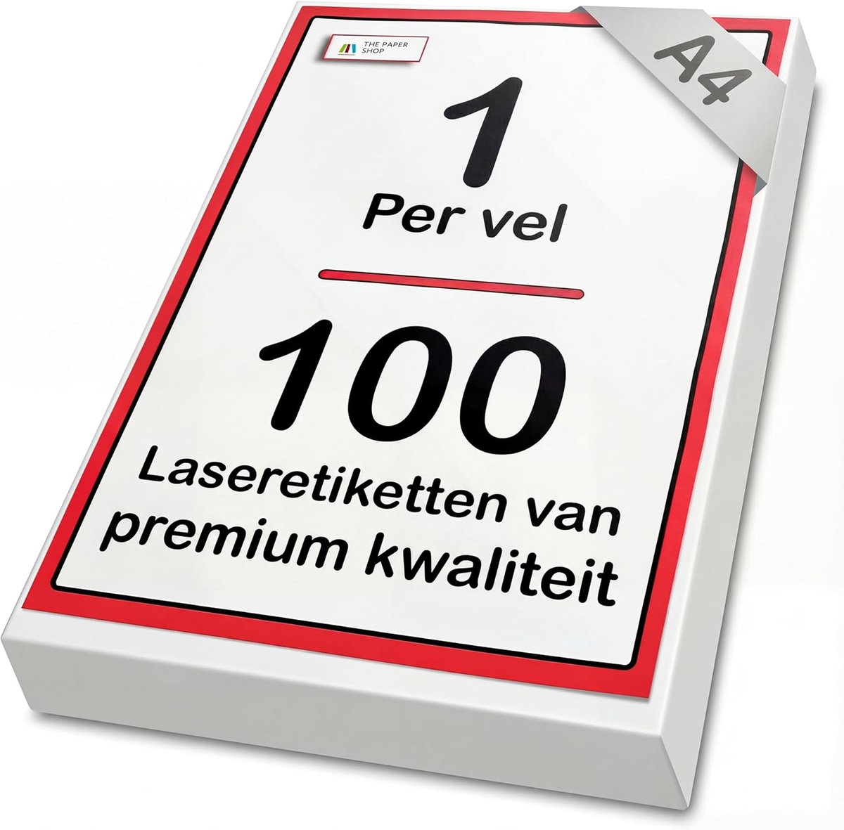 SnelShoppen - 100 Adhesive White Sticky Printer Labels A4 - Zelfklevende Adreslabels 297x210mm - Perfect voor Thuis en Kantoor - Laserprinter Labels 1