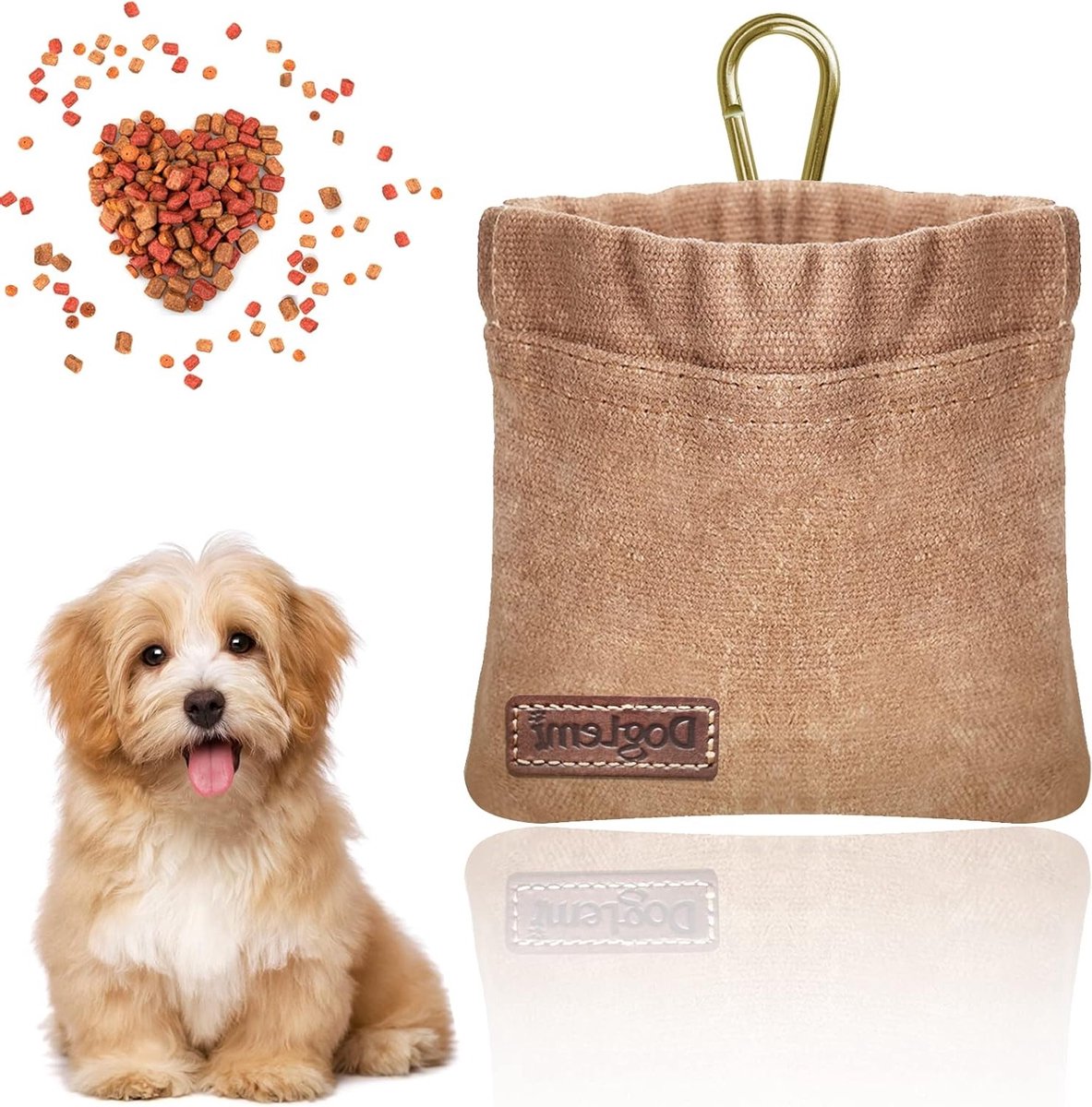 Handvrije Hondensnoepjes Tas met Net Sluiting, Ideaal voor Training, Wandelen en Puppy Verzorging