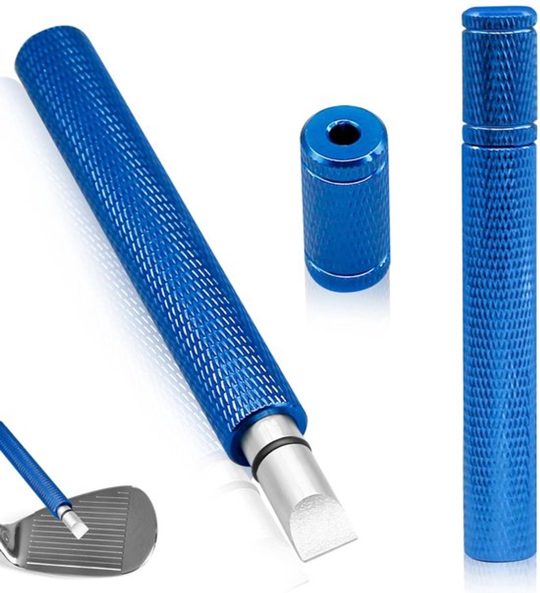 Golfgroefslijper Hoogwaardig Metaal - Antislip Grip - Geschikt voor U/V Groeven - Lichtgewicht - Golfaccessoires voor Wedges/Iron - Golfclubreiniger