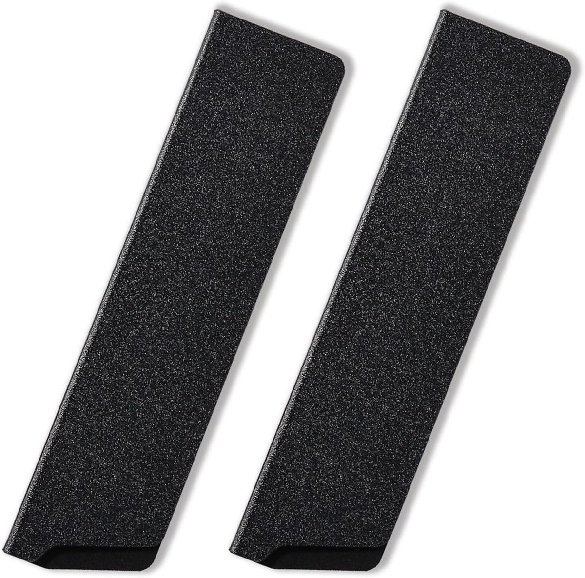 SnelShoppen - 2 Stuks Rectangular Blade Protector - Zwarte Kunststof Beschermers voor Messen - Vilt Gevoerd - Veilig Opslaan van Keukenmessen - Besche