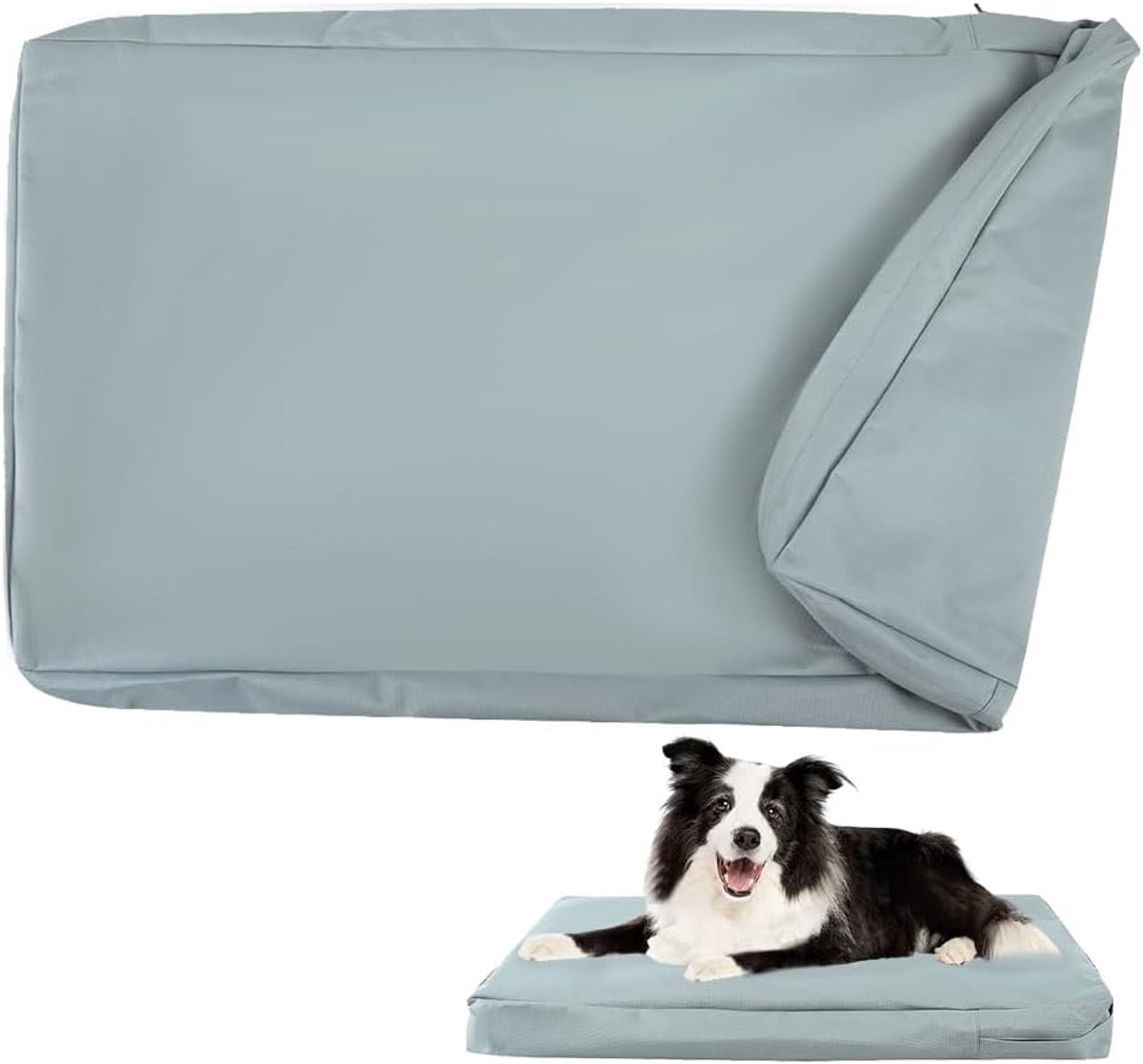 SnelShoppen - 100% Waterproof Hondenbed Dekbedovertrek, Huisdier Matras Bescherming, Wasbare & Verwijderbare Beschermhoes, Duurzaam Oxford Stof met Ri