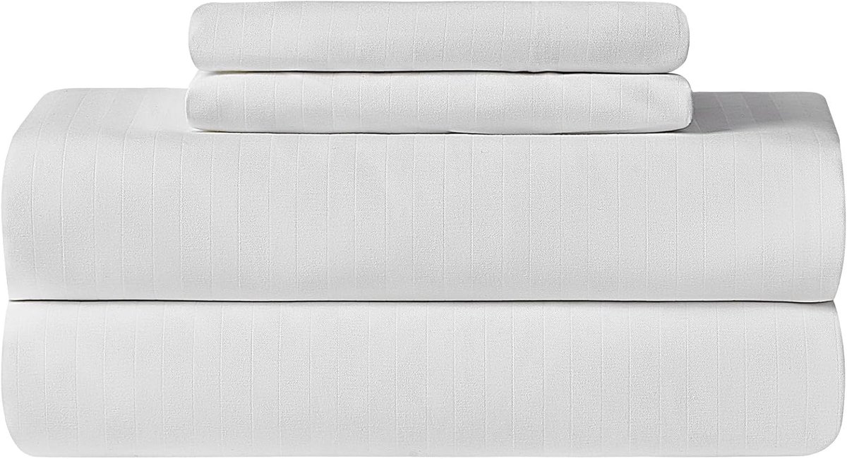 SnelShoppen - Luxe Microfibre Dekbedovertrek Set 240 x 220 cm met 2 Kussenslopen 65 x 65 cm in Glanzend Wit - 100% Katoen en Polyester, Perfect voor E