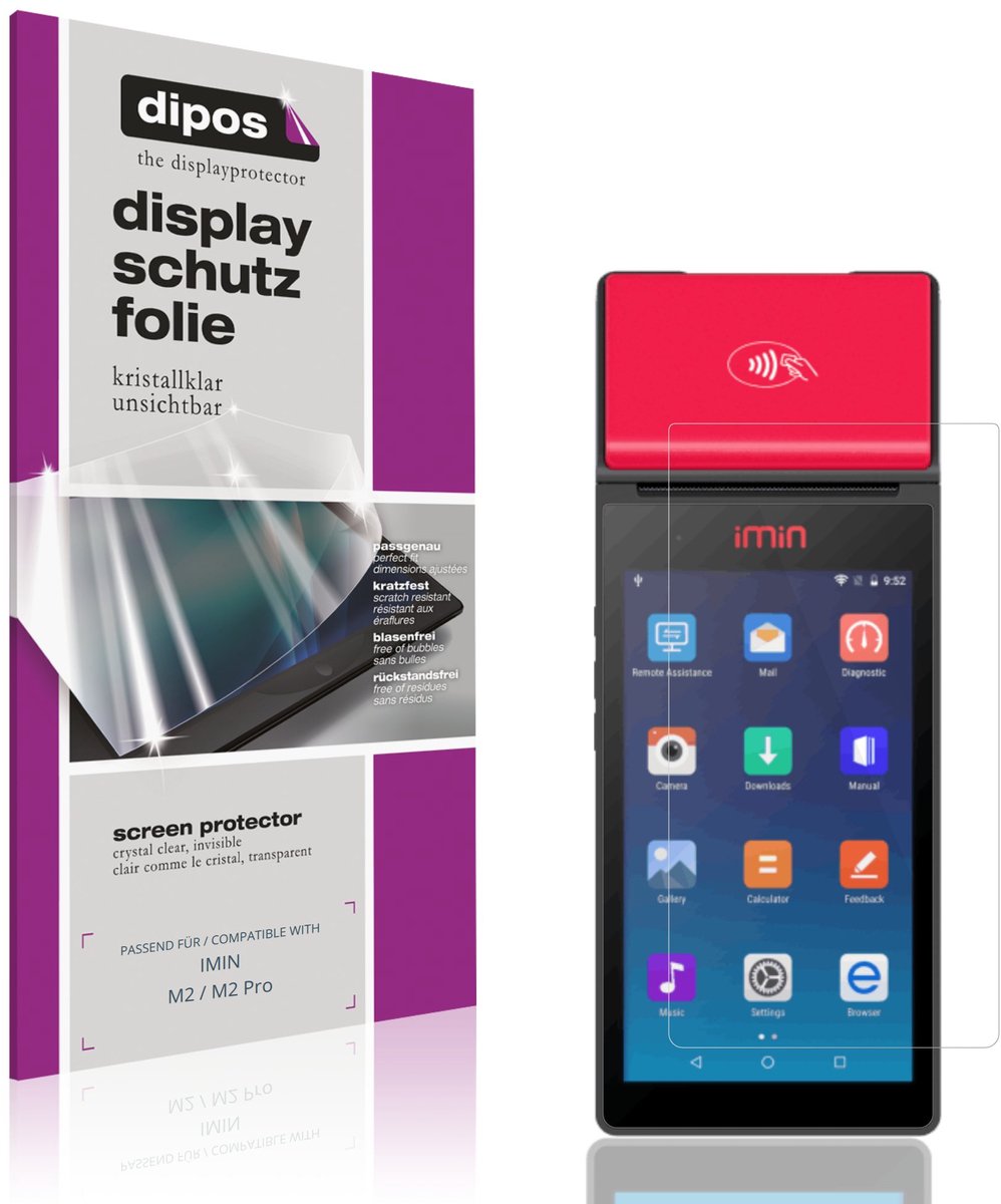 dipos – 4x Beschermfolie geschikt voor IMIN M2 / M2 Pro | Krasbestendige & heldere Screenprotector Ultra-Thin