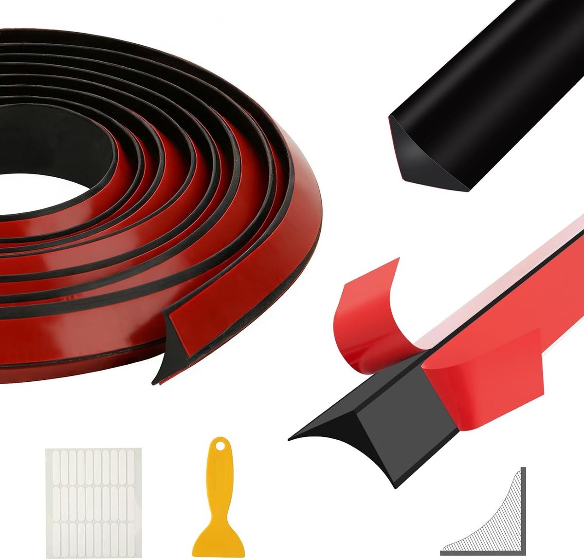 Zelfklevende Flexibele Keuken Werkblad Afplakstrip van Silicoon - Waterdichte Wandafwerking voor Keuken (15 x 20 mm, 5 m) - Ideaal voor Keukenrenovatie en Bescherming tegen Vlekken