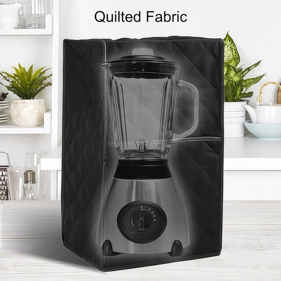 SnelShoppen - Kitchen Blender Dust Cover - Beschermhoes voor Blender en Keukenapparatuur - Padded Stof - Zwart - Lichtgewicht en Vouwbaar - Ideaal voo van Snelshoppen — afbeelding 4