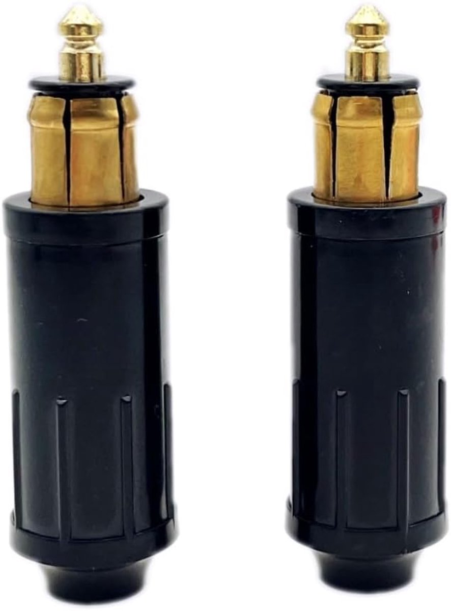 SnelShoppen - 2x DIN Stekker Vervanging voor Hella, Europese Sigarettenaansteker Adapter, Geschikt voor BMW en Triumph Motorfietsen, Ideaal voor DIY e