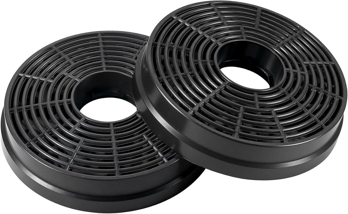 SnelShoppen - Inbouwafzuigkap 52 cm met Energielabel C - Vervangingsfilter Actieve Koolstof 2-pack - Ideaal voor Keuken, Koken en Grillen