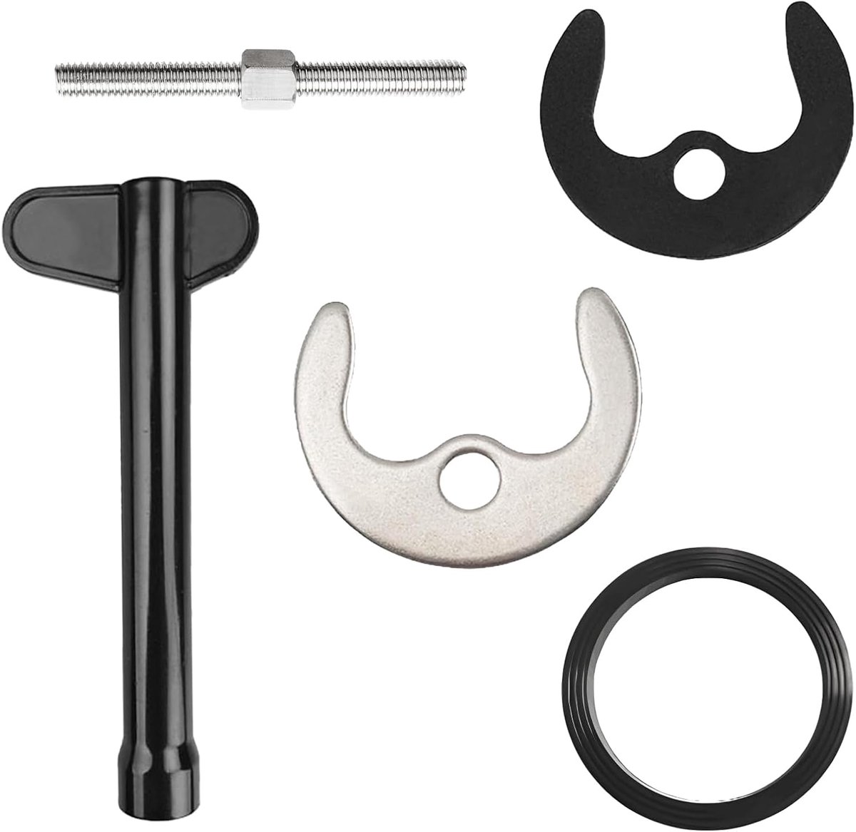 SnelShoppen - Faucet Mount Accessoires Set - Enkelgat Montage Kit - RVS Kraan Installatie Set met Schroeven en Rubberringen voor Keuken en Badkamer
