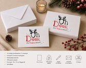 12 enkele kerstkaarten - Art Foto Service Groep - LMWK009 - Kerstkaarten Set 12 stuks - kerstkaarten met enveloppen - Merry christmas - Kerstkaart - Nieuwjaarskaarten- Christmas - Wenskaarten - luxe kerstkaarten