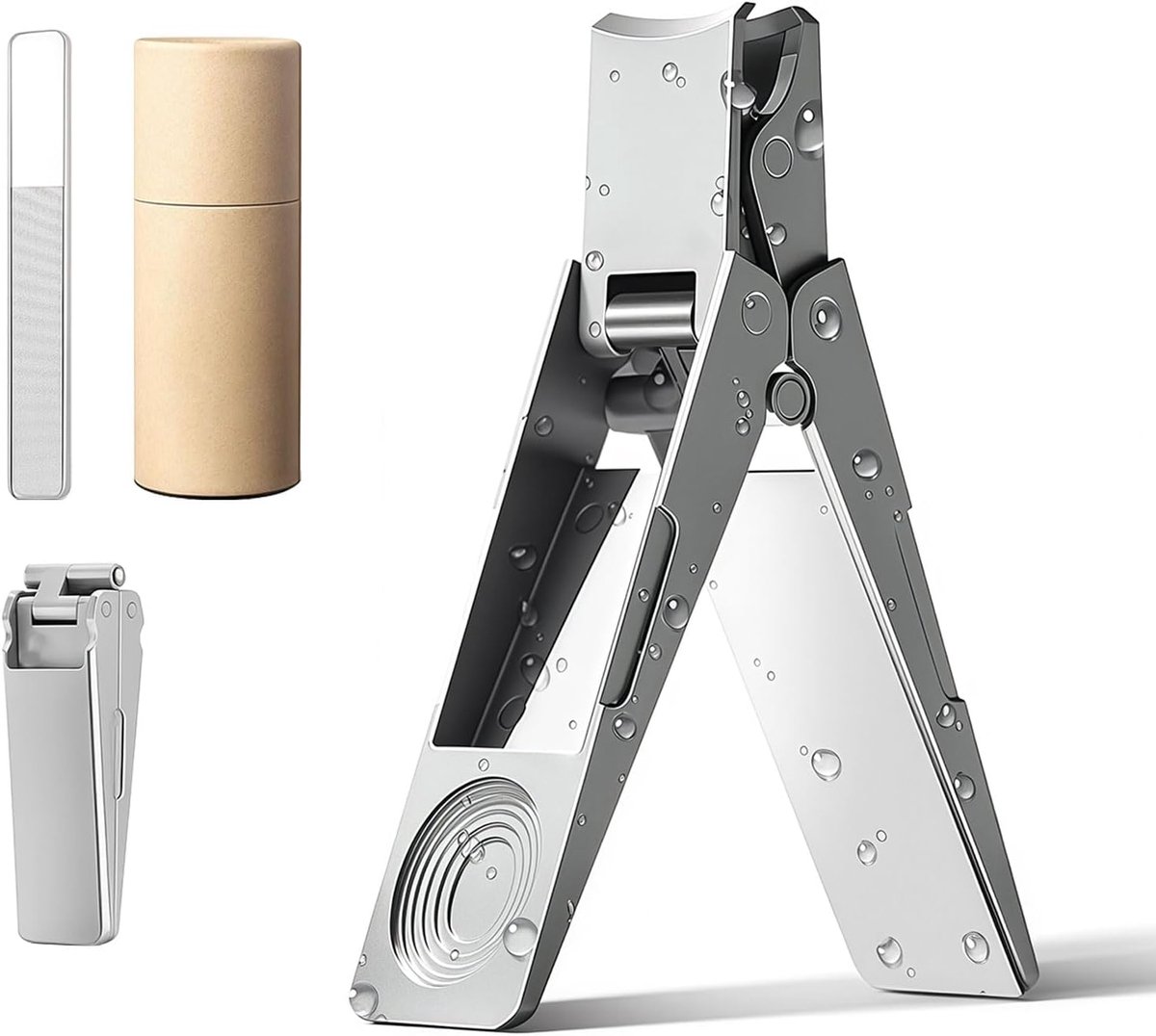 SnelShoppen - Professioneel Nagels Knipset - RVS Nagelknippers en Vijl voor Dikke en Harde Nagels - Compact en Draagbaar - Voor Vrouwen en Mannen - Si