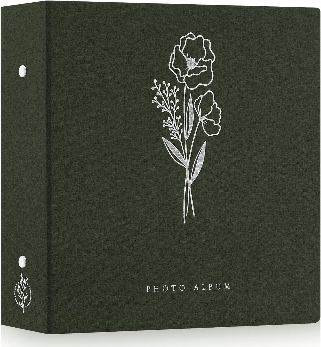SnelShoppen - Photo Album 11x15 cm voor 1000 Foto's, Luxe Linnen Foto Boek, Groene Cover, Ideaal voor Kinderen, Feesten en Herinneringen