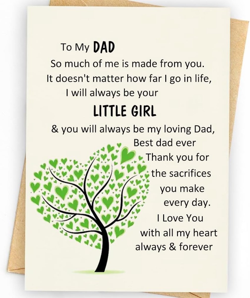 SnelShoppen - Verjaardagskaart voor Papa, Vaderdagkaart I Love You Papa, Lege Kaart voor Persoonlijke Boodschap, 15x10 cm, Premium Kwaliteit, Inclusie