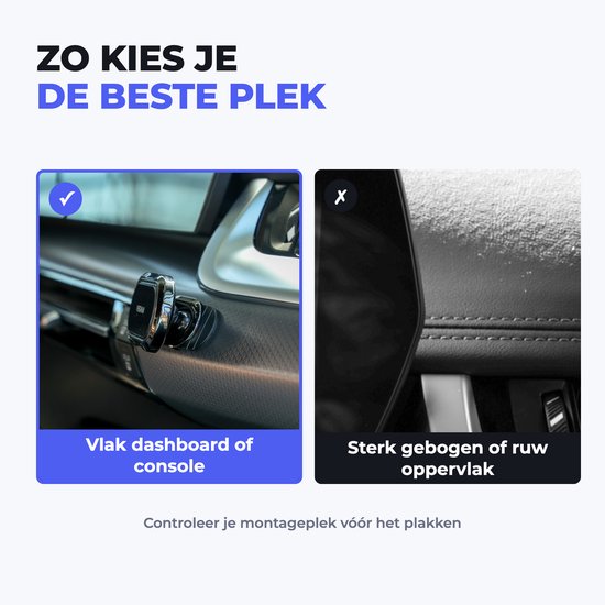 Wegman Telefoonhouders Auto Magnetisch - Dashboard - Off-Road & Drempel Proof Magneet - Universeel voor alle Telefoons - GSM Houder Mobiel Carkit - Telefoonhouders Auto - Auto Accessories - Car Phone Holder - Zwart