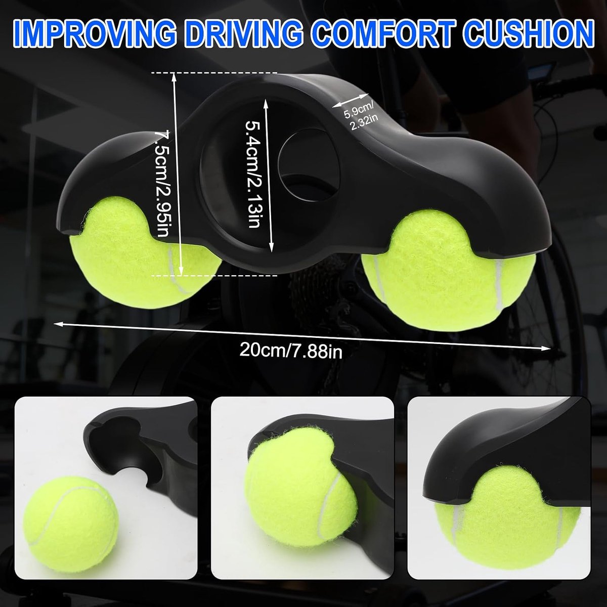 SnelShoppen - 4 Stuks Rocker Platen Indoor Cycling Snap Rocker Feet Adapter - Draagbare Wipplaten Fietstrainer met 8 Tennisballen - Fiets Rollentraine