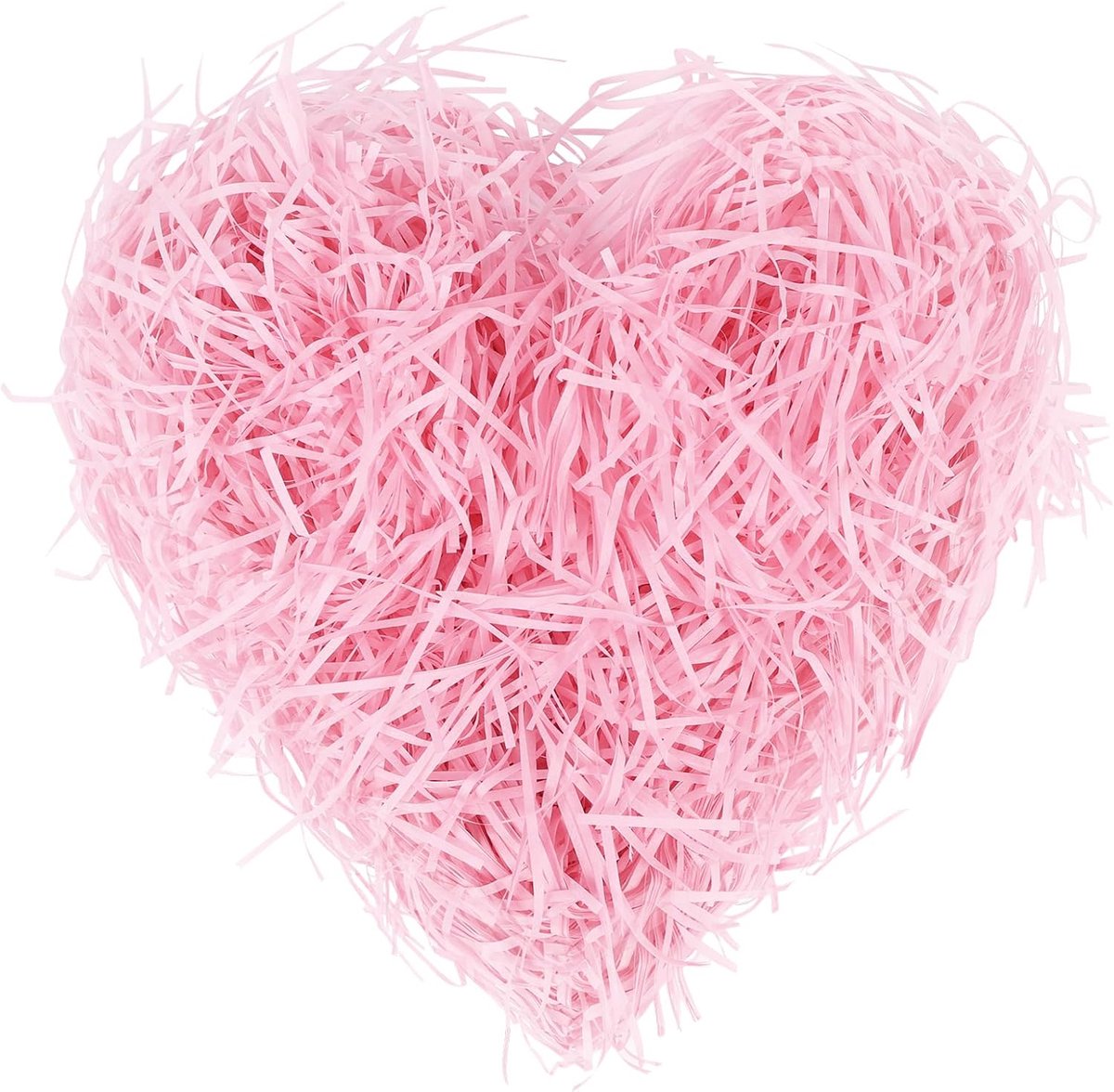 SnelShoppen - 100g Geribbeld Papier - Raffia Papier Shred - Cadeaupapier voor Cadeaudozen, Cadeaumanden en DIY Decoraties in Wit, Roze en Kaki