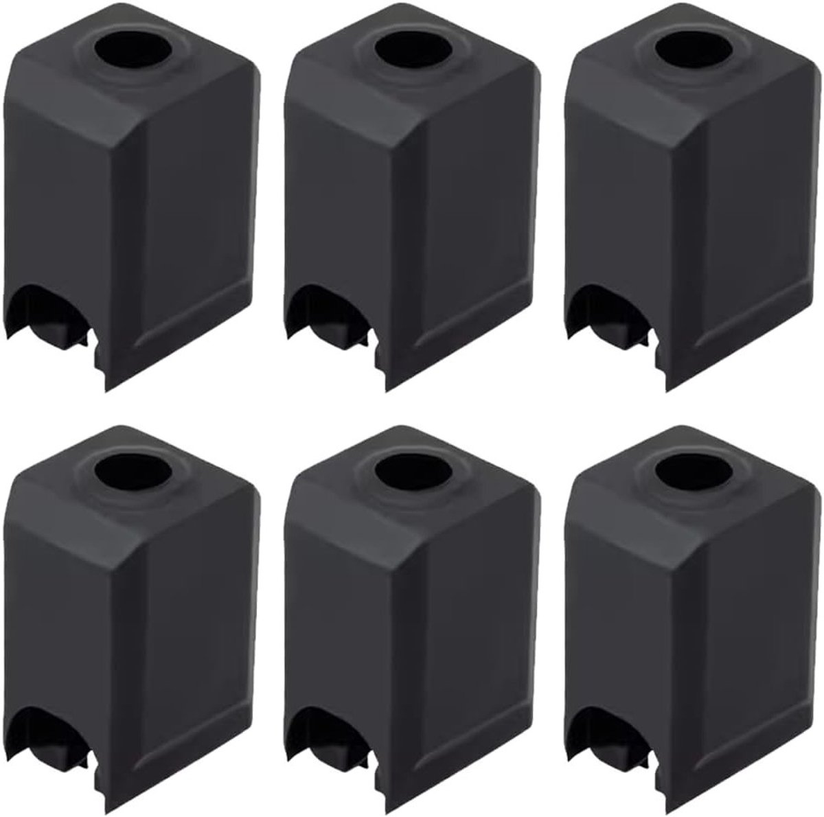 6 Pack Silicone Sokken voor Hotend 3D Printers - Warmtebescherming, Temperatuurbehoud en Accessoires