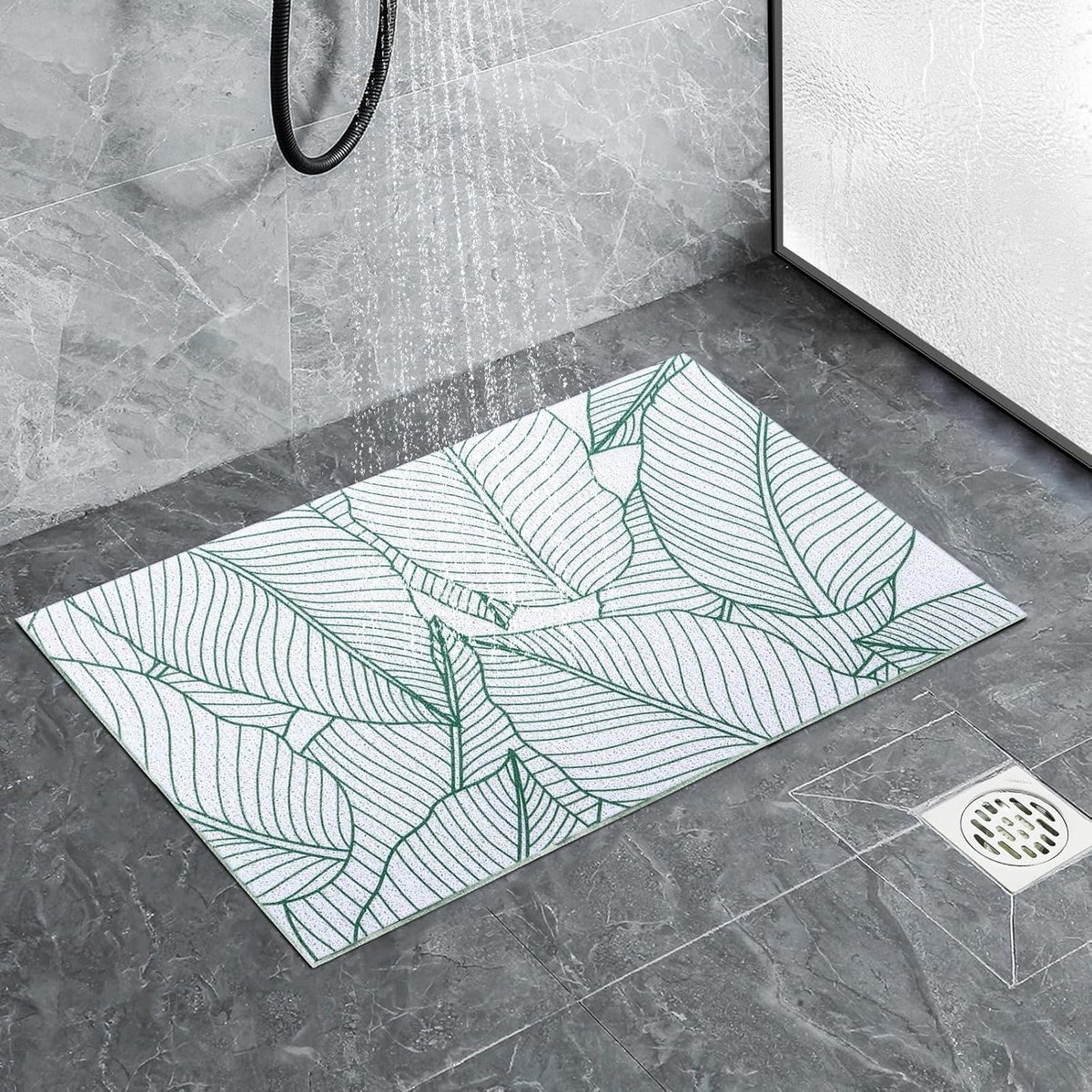 Thijox - Antislip Luffa-Douchemat voor Senioren, Schimmelwerend, Wasbaar, Kleurrijk PVC, Duurzaam, Sneldrogend, Comfortabel, Badmat voor Vochtige Douc