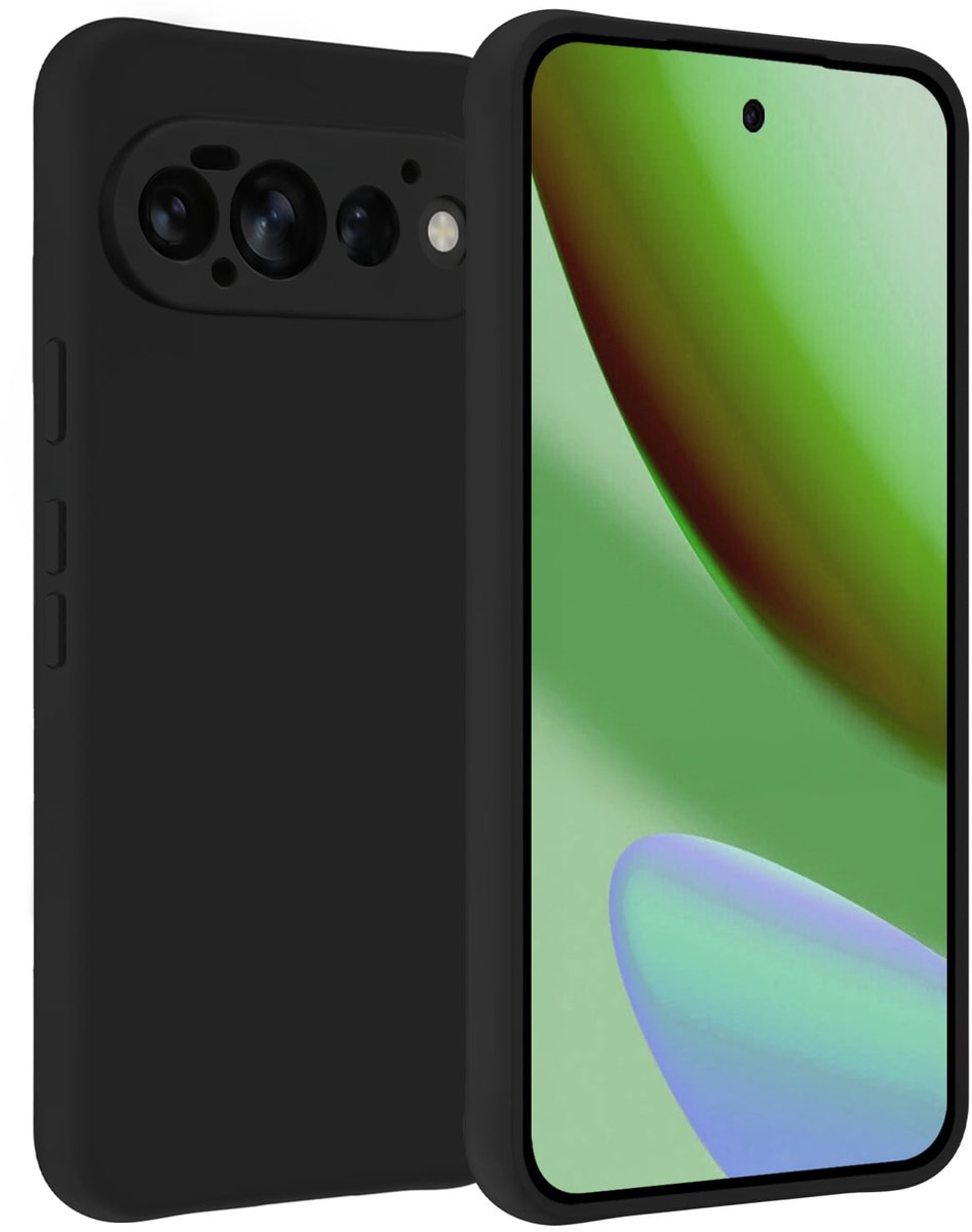 Hoesje Geschikt voor Google Pixel 11 Pro - Sterk & Shockproof - Hoes Cover - Siliconen Case - Zwart
