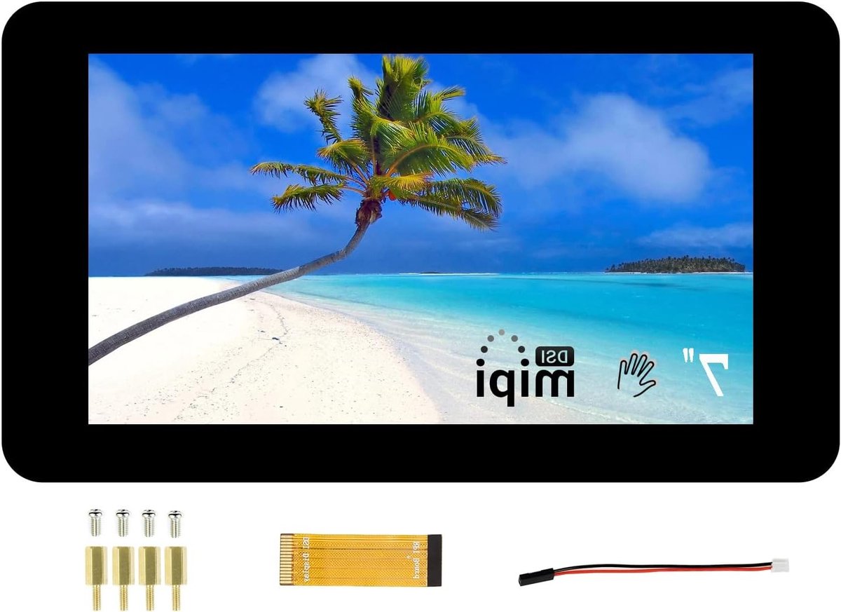 7 inch DSI LCD TFT touchscreen voor Raspberry Pi, 800 x 480 resolutie, ondersteunt meerdere besturingssystemen zoals Ubuntu en Retropie, ideaal voor projecten en DIY toepassingen