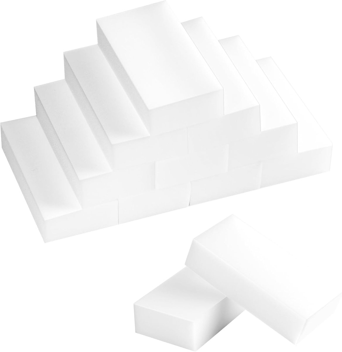 SnelShoppen - Flintronic Sponsen Set van 50 Stuks - 8x5x2.5cm Schoonmaak Sponsen voor Keuken, Badkamer en Huishoudelijke Taken, Ideaal voor Vaatwassen
