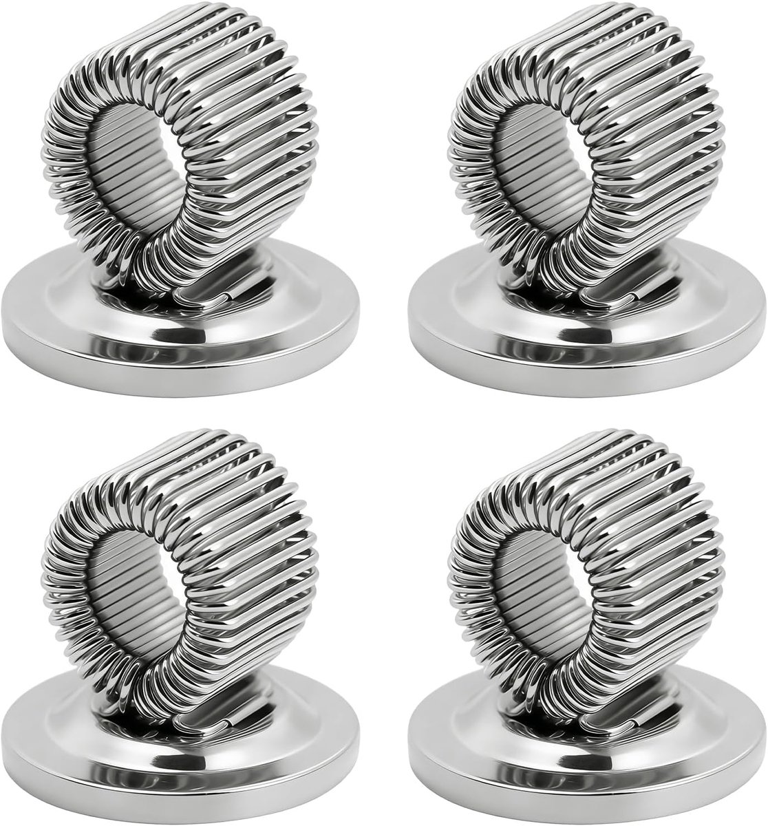 SnelShoppen - 4 stuks Zelfklevende Pennenhouders Metalen Clip, Verstelbare Veergesp, Ideaal voor Kantoor, Laptop, Whiteboard, Koelkast, Organizer