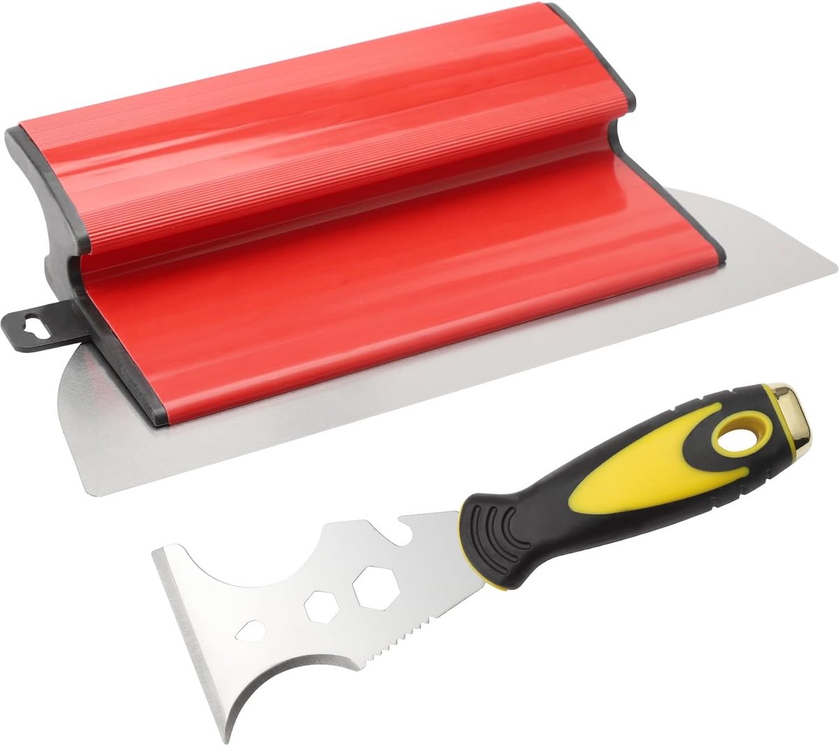SnelShoppen - 25 cm Vlakspatel Roestvrij Staal met Ergonomische Handgreep - Verwisselbaar Lemmet voor Gipsplaten en Behang - Slijtvast en Corrosiebest