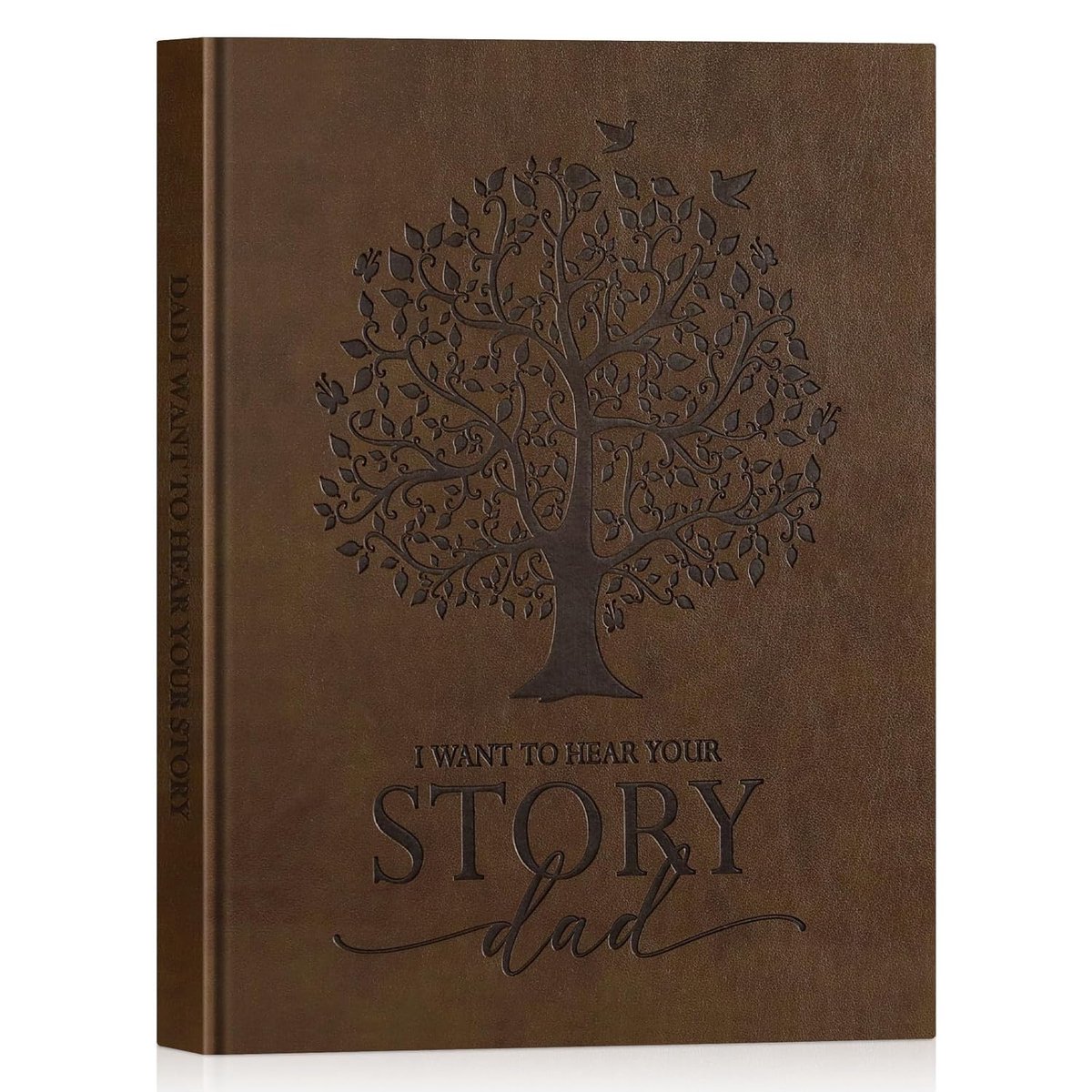 SnelShoppen - Dad Life Story Journal - Leder - 300+ Vragen - Vaderlijke Herinneringen - Geleide Dagboek - Mooi Cadeau voor Vaderdag
