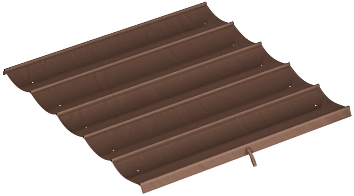 COVREO Vervangend verandazeil 250x255 cm - polyester, coffee, voor 3 x 3 m pergola