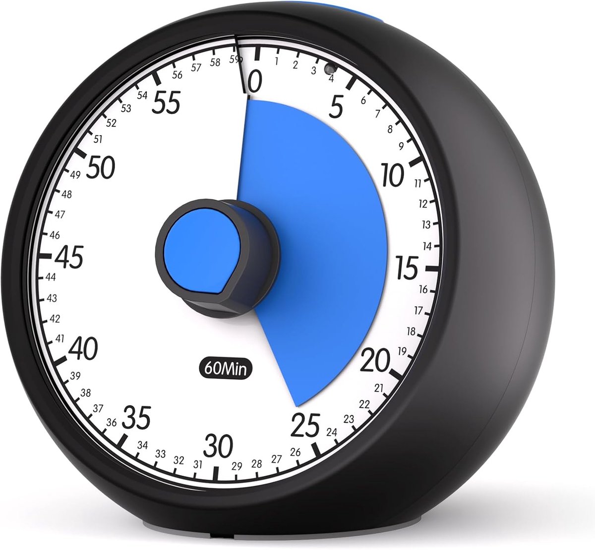 SnelShoppen - Visual Timer voor Kinderen 60 Min - Stille Analoge Timer met Countdown/Wake Functie, Concentratiehulpmiddel voor ADHD/Autisme, Tijdbehee