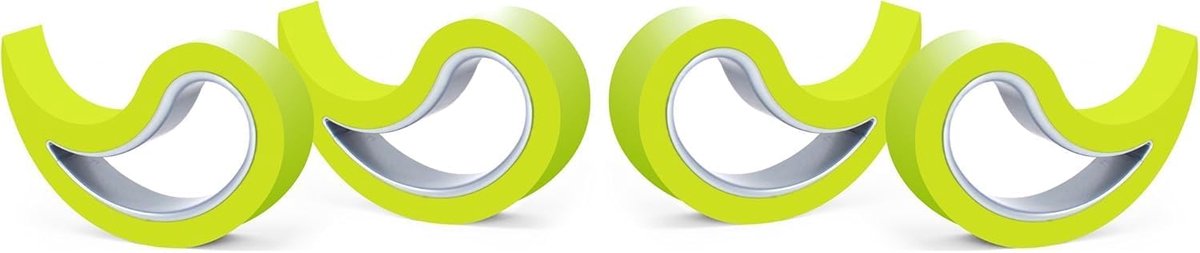 SnelShoppen - Stoppy Stoppi Deurstopper en Raamstopper - 4 Stuks in 14 Kleuren (Limoengroen) - Duurzaam en Flexibel Thermoplastisch Elastomeer - Voor
