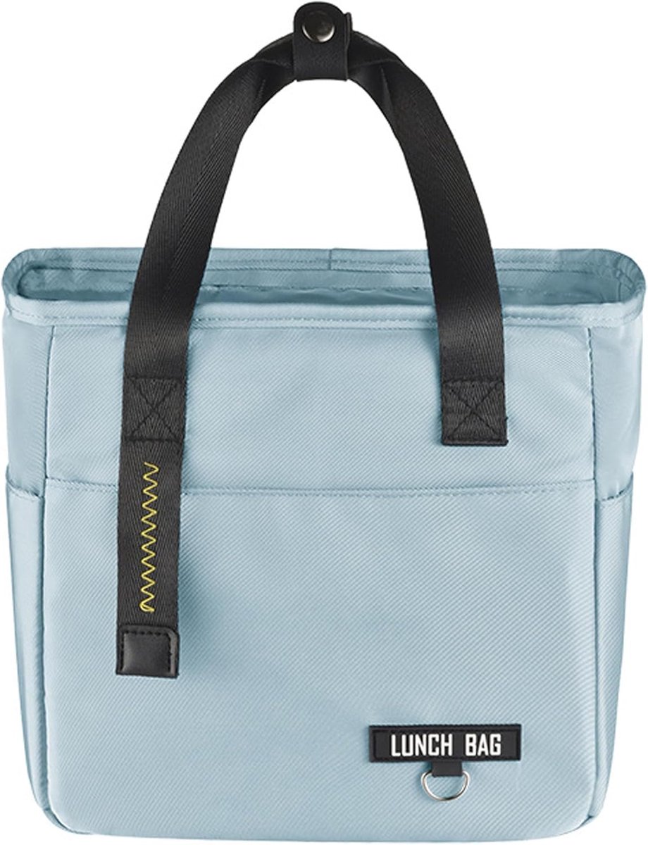 SnelShoppen - Isolerende Lunch Box Herbruikbare Lekvrije Lunchtas Bento Koeltas met Flessenhouder en Zijvakken (7L, Blauw)