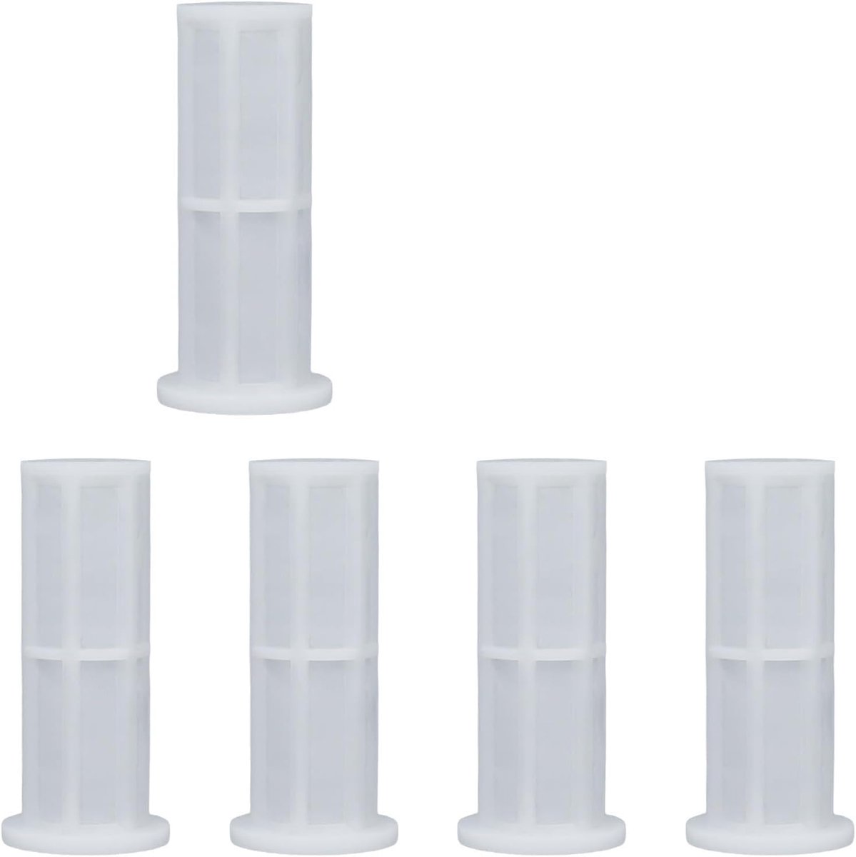 SnelShoppen - Pack van 5 Witte Waterfilters - 0.15 mm Fijnfilter voor Tuin, Camper en Kamperen - Draadfilter voor Hogedrukreinigers en Tuinslangen