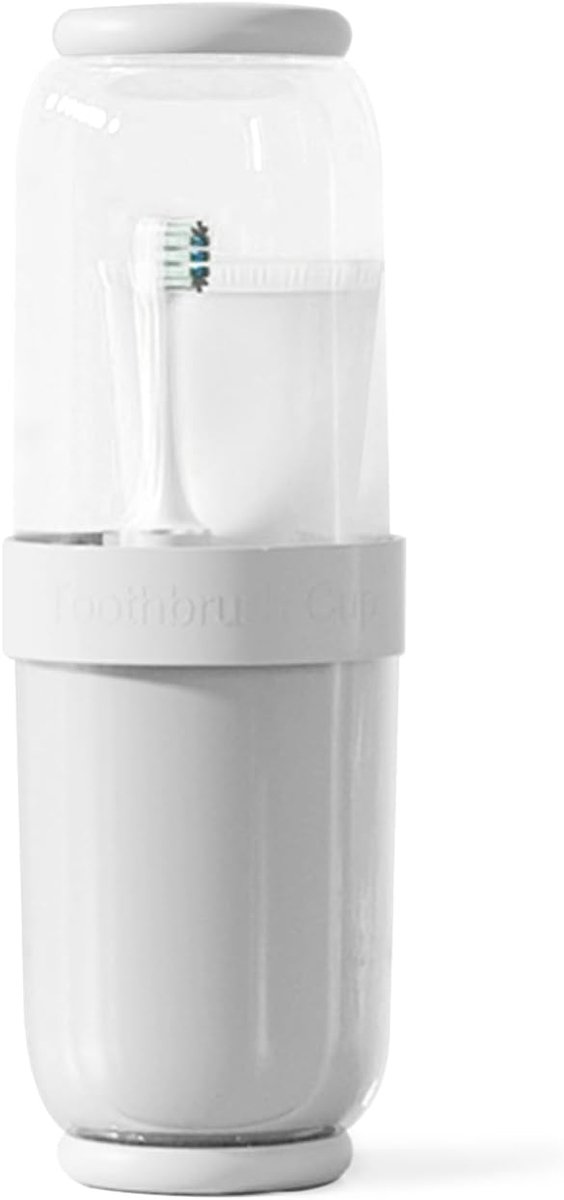 SnelShoppen - Travel Toothbrush Holder - Draagbare Tandenborstelhouder met Deksel - Multifunctionele Tandpasta Opbergdoos - Compact voor Badkamer, Dou