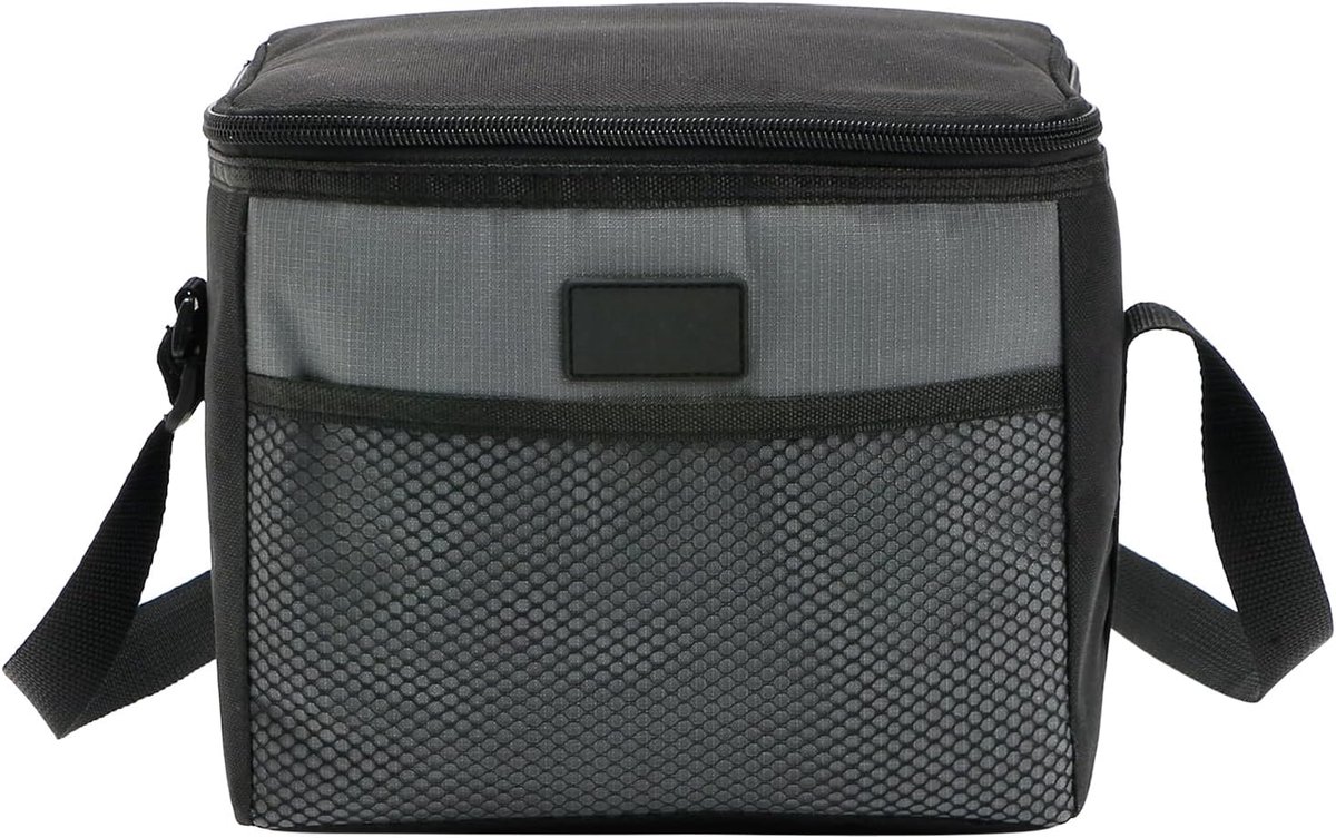 SnelShoppen - 5L Lunch Bag, Lekvrije Thermos Cooler, Insulated Lunch Box voor Volwassenen, Waterdicht, Grijs, Perfect voor Werk, Picknick en Sport