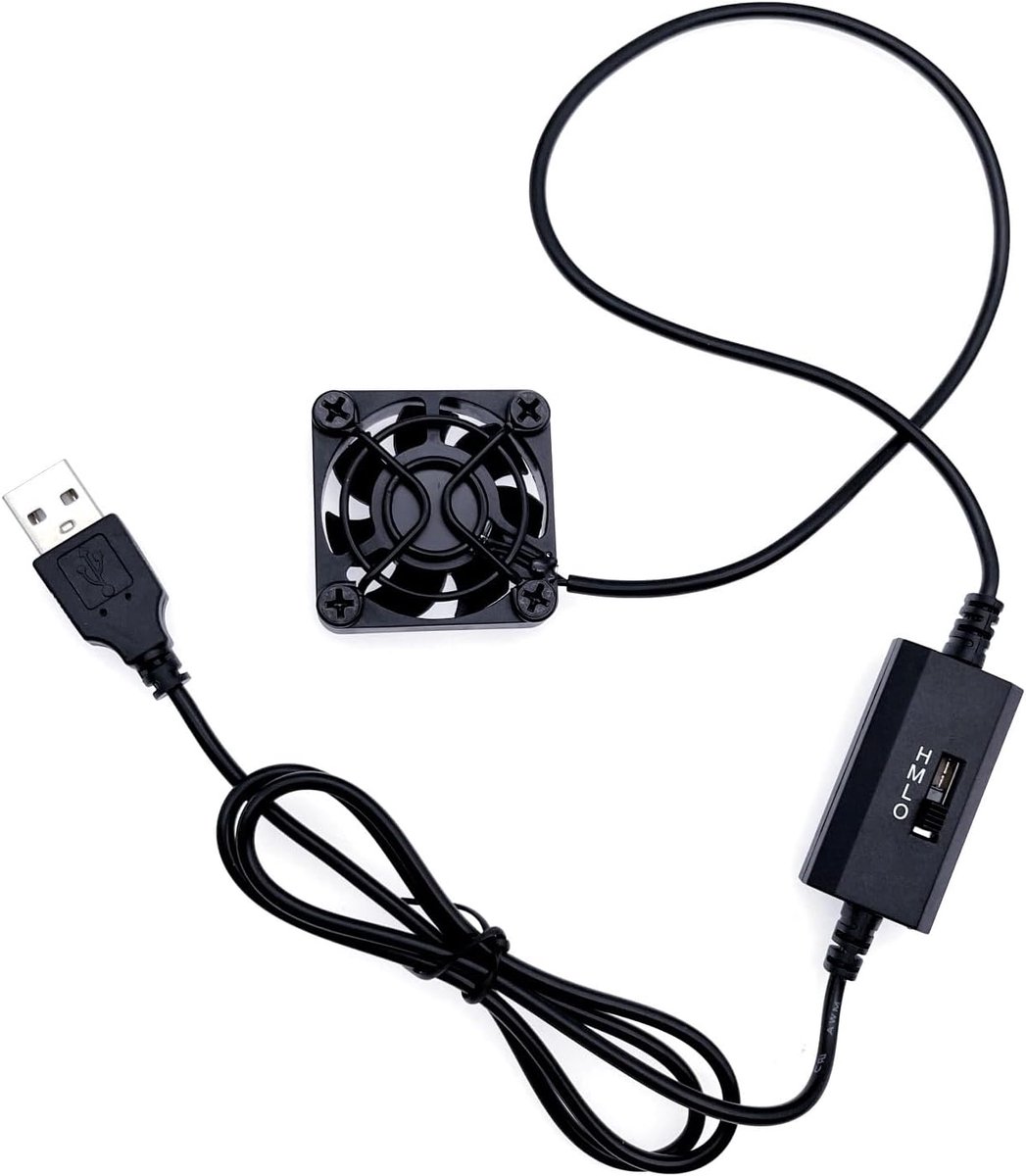 Thijox - USB Koelventilator 40mm met 3 Snelheden - 5V Ventilator voor Computer, 3D-Printer, TV Box, Projector en DIY Behuizing - Compact en Efficiënt