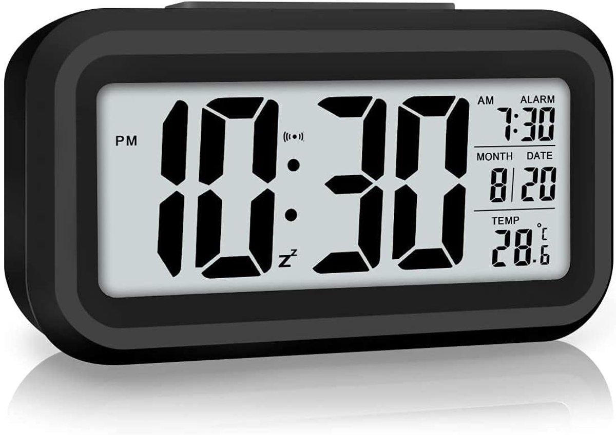Thijox - Digitale Klok Slaapkamerklok Bureauklok met Batterijen, Slim Nachtlampje, 12/24-Uurs Display, Sluimerfunctie, Ideaal voor Thuis en Kantoor