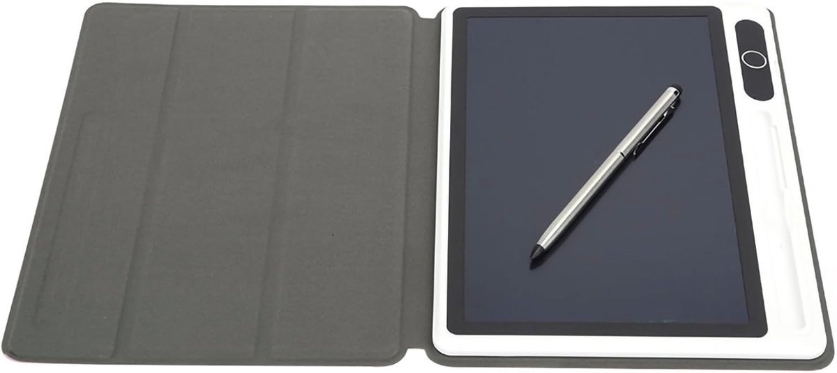SnelShoppen - Digitale Notebook met Pen 9 Inch LCD Scherm en Leren Hoes - Slimme Notitieboek voor Zakelijk Gebruik, Handtekeningen, Creatief Schrijven