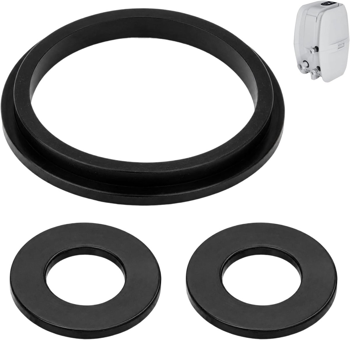 SnelShoppen - 3 Stuks Afdichtingen voor Lay Z Spa - Rubber Afdichtingsset voor AirJet Verwarmingspompen - Koppelingsafdichtingen en Sluitringen voor O