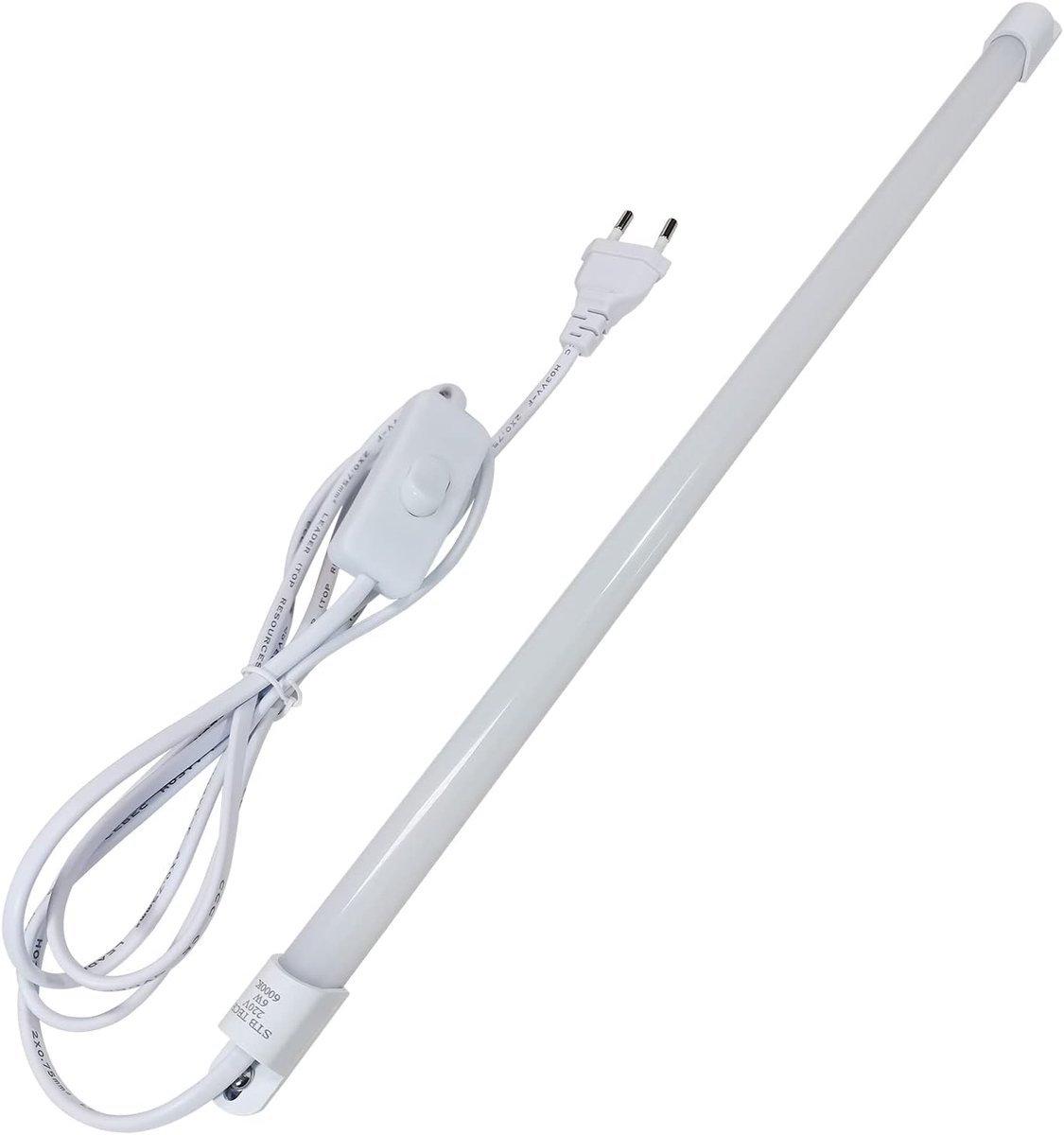 SnelShoppen - LED Onderkast Verlichting Keuken 230V - 43 cm Lichtstrip met Plug en Schakelaar - 6W 500lm - Koude Wit 6000K - Slimme Keukenlamp voor We