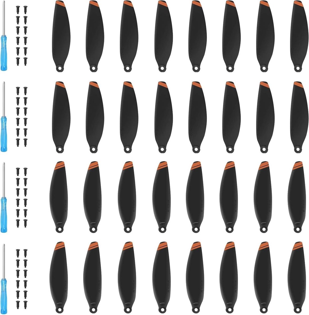 Drone Propellers - Propellervervanging Drone Accessoires - Stabielere Vlucht - Geluidsarme Vlucht - 32 stuks - Oranje