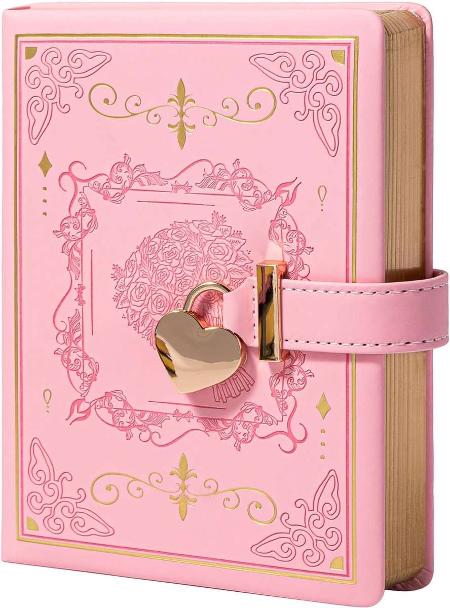 SnelShoppen - Agenda met Schrijfslot, PU Lederen Hardcover B6 Persoonlijke Agenda voor Mannen en Vrouwen, 288 Pagina's 100gsm Gelijnd Papier, Perfect