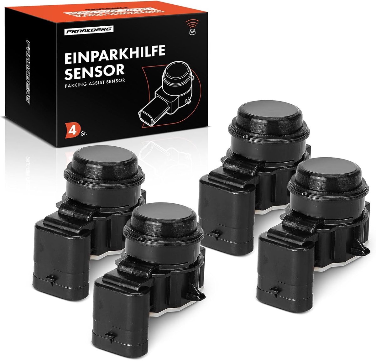 Thijox - 4 x Parkeersensoren Parking Assist-Sensor 3-polig Voor/Achter, Compatibel met BMW 1-serie F20/F23 2010-2021, 12V, Voor/achterin, Inhoud 4x, H