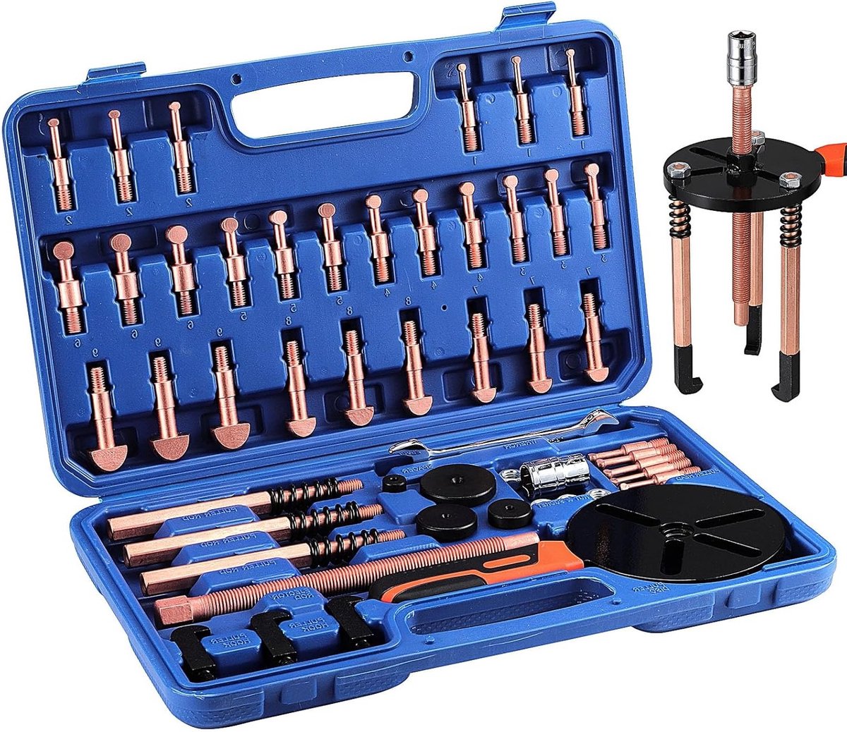 Multifunctionele 55-in-1 Lager Trekker Set voor Efficiënte Lager Demontage en Verwijdering, Inclusief Drie Kracht Trekker Kit