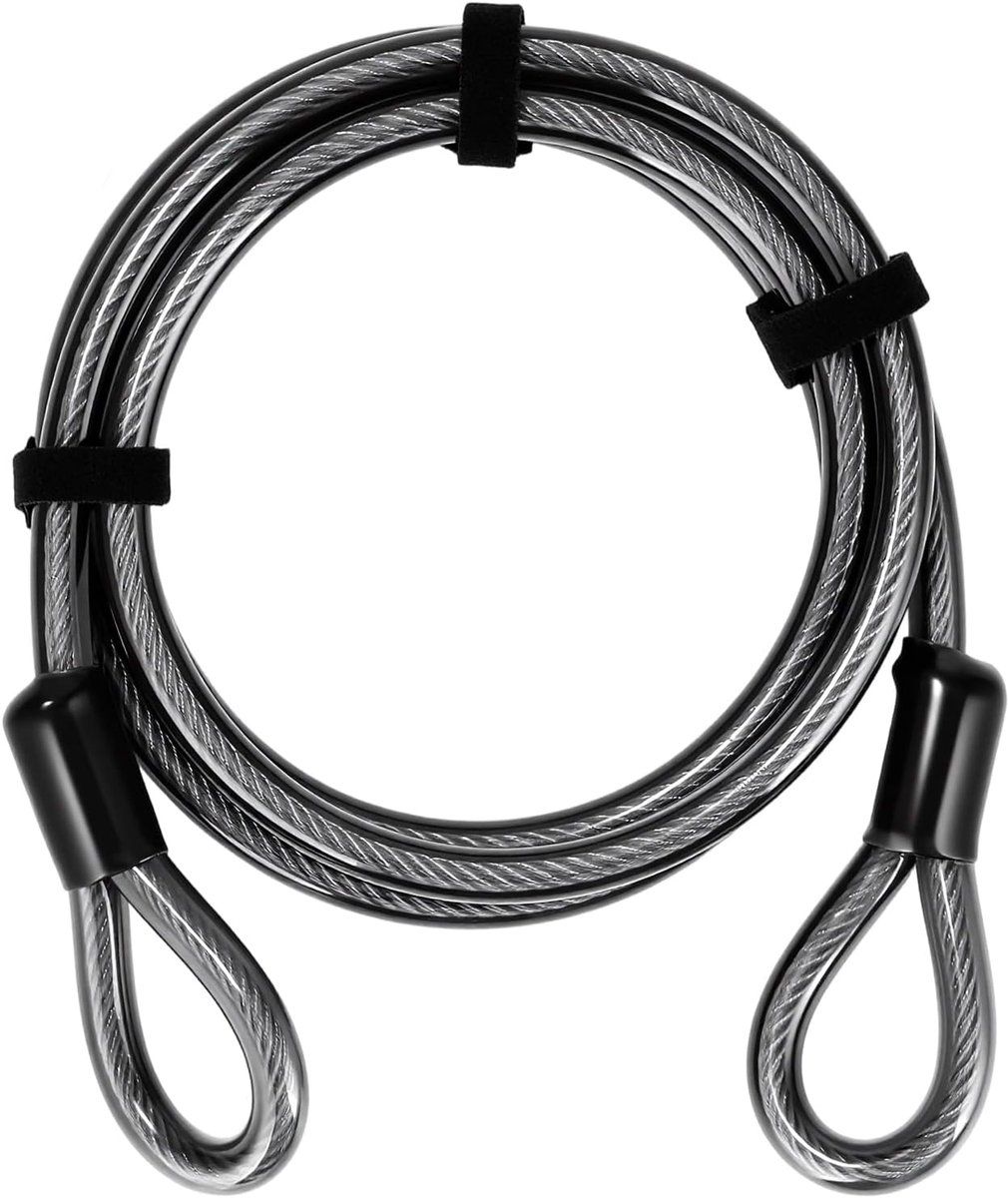 SnelShoppen - Loop Kabel 213 cm x 12 mm - Veiligheidskabel voor Fietsen, Tuinmeubelen, Sportuitrusting, Gereedschap - Geschikt voor Hangsloten, U-slot