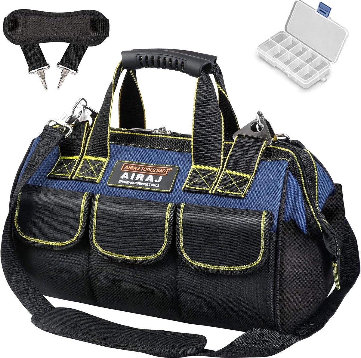 SnelShoppen - 15 inch Tool Bag - Waterdichte Gereedschapszak - Verstelbare Schouderband - Duurzaam 1680D Oxford - Multifunctionele Opbergtas voor Huis