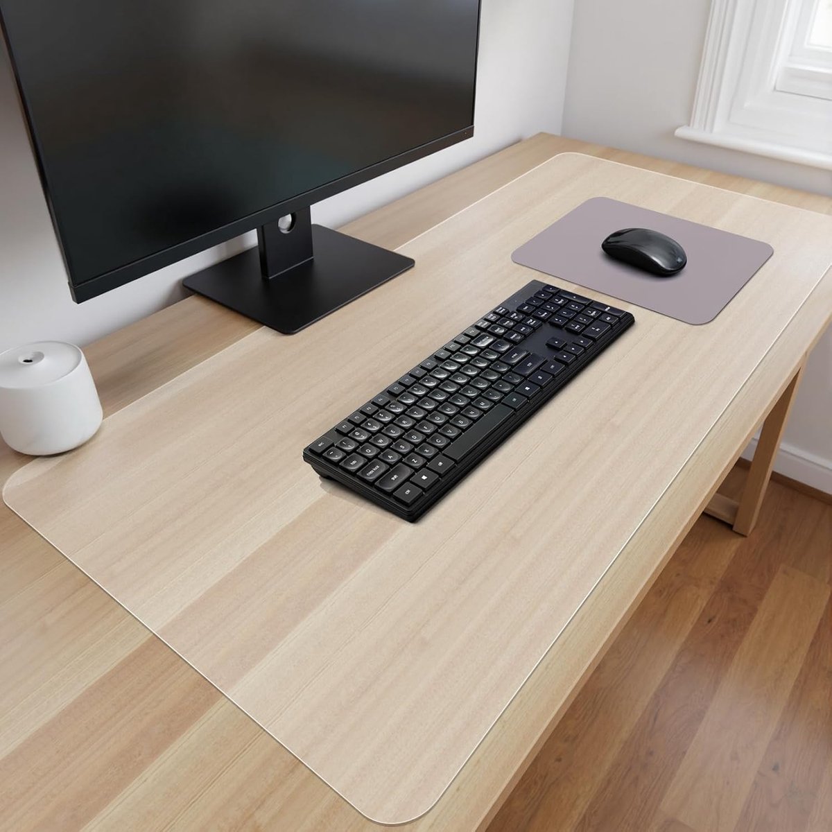 SnelShoppen - Grote PVC Bureau Mat 120x43cm, Waterdicht, Antislip, Ronde Hoeken voor Thuis en Kantoor, Desk Pad, Bureau Accessoires, Onderlegger, Besc