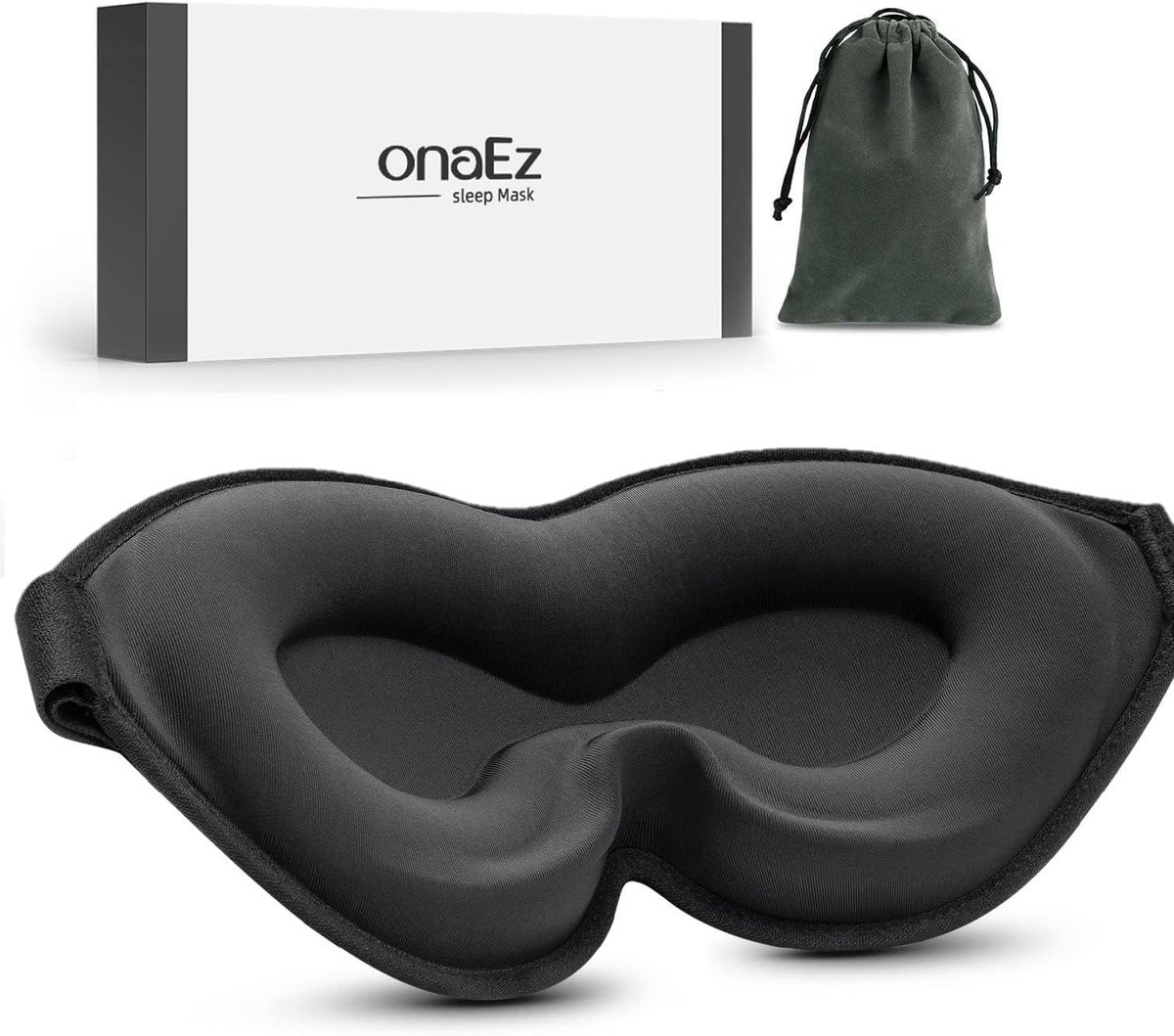 Thijox - Verbeterd Slaapmasker 2024, 3D Neusgoten, 10mm Diep, Lichtblokkerend, Ergonomisch Oogmasker voor Yoga, Reizen, Comfortabel en Zacht