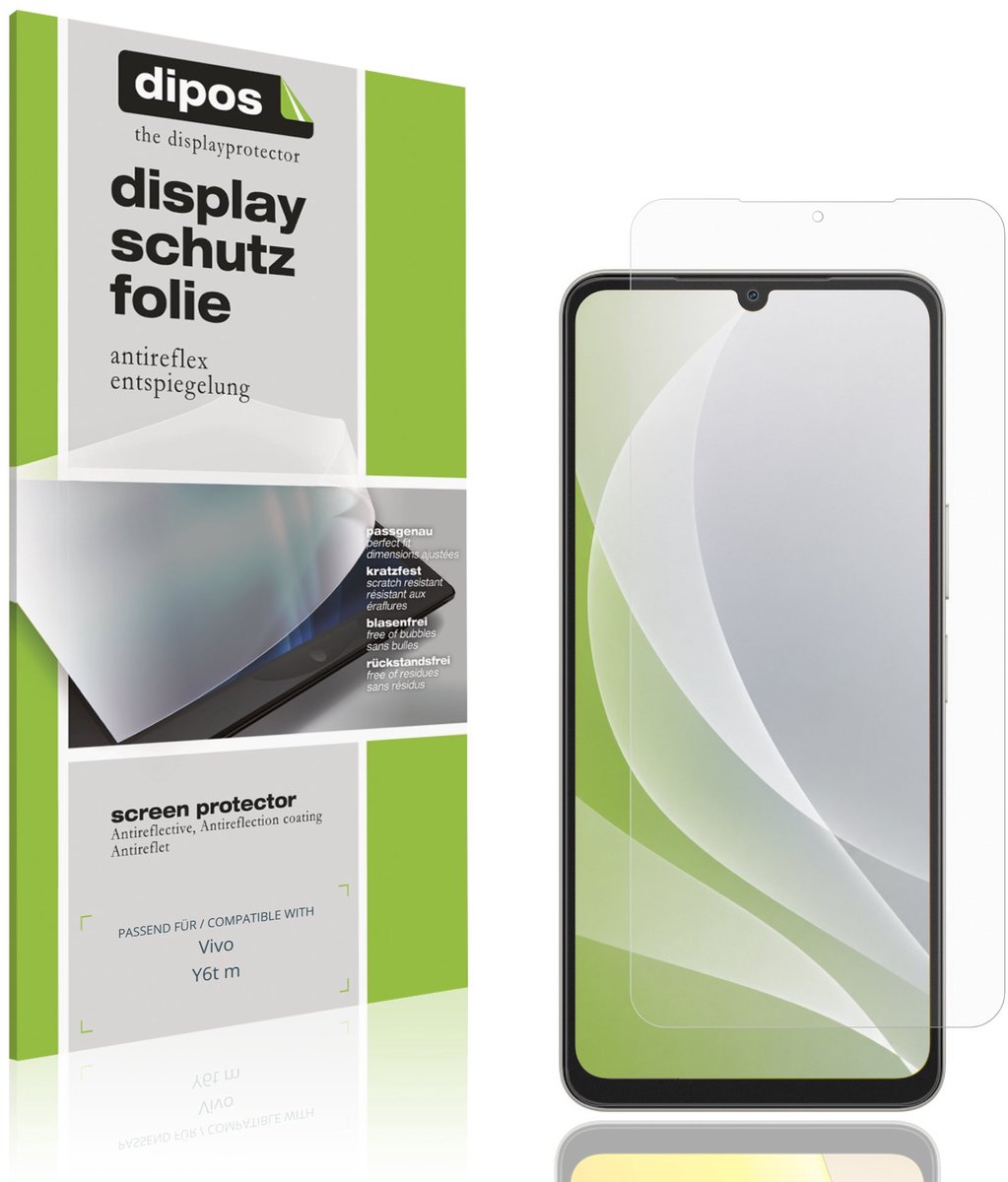 dipos – 4x Matte Beschermfolie geschikt voor Vivo Y6t m | Krasbestendige & antireflecterende Screenprotector Ultra-Thin